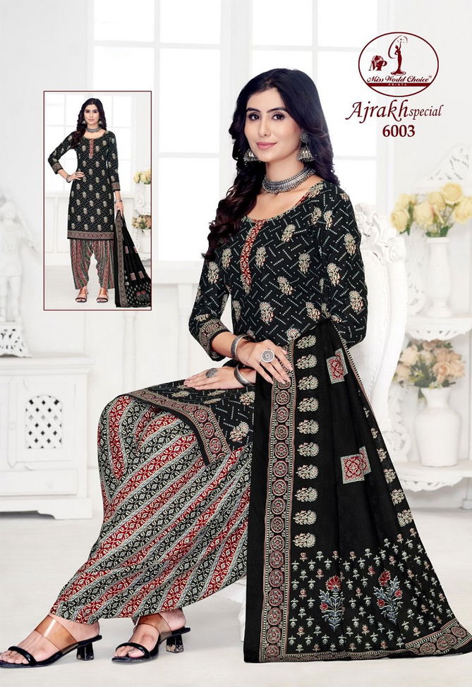 Ajrakh Vol 6 By Miss World Printed Cotton Dress Material Wholesale Shop In Surat